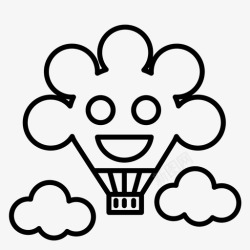 fry热气球气球节日图标高清图片