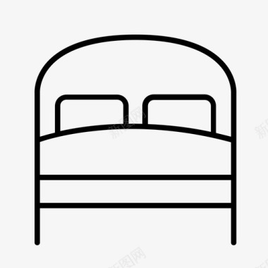 床bb床和早餐图标图标