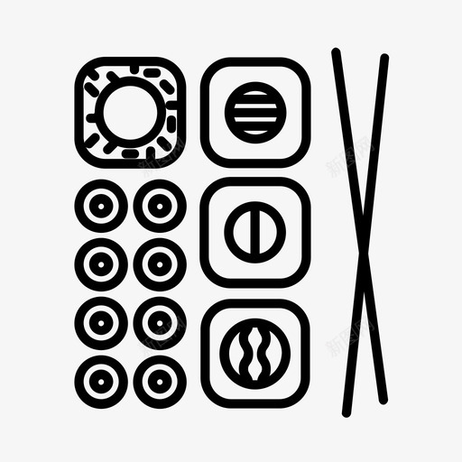 寿司亚洲文化图标svg_新图网 https://ixintu.com 亚洲 寿司 文化 日本 食品