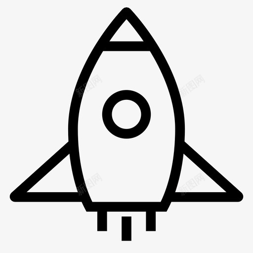 太空船发射火箭图标svg_新图网 https://ixintu.com 创业 发射 太空船 搜索引擎优化营销线图标 火箭