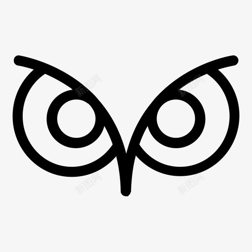 猫头鹰的眼睛动物动物的脸图标svg_新图网 https://ixintu.com 动物 动物的脸 猫头鹰的眼睛