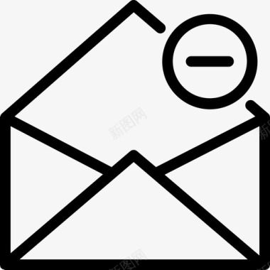 删除电子邮件信件发件箱图标图标