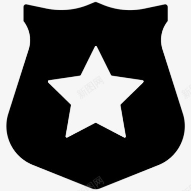 警察徽章盾牌图标图标