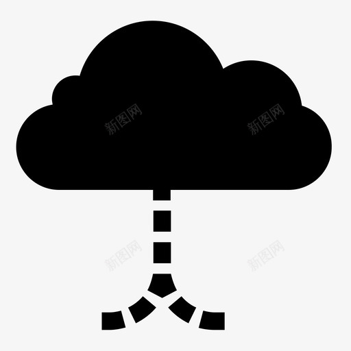 连接到云连接丢失树图标svg_新图网 https://ixintu.com 存储媒体 树 警告 连接丢失 连接到云