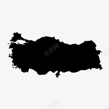 土耳其地图亚洲欧洲图标图标