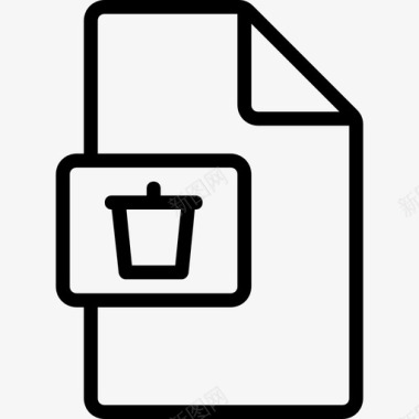 废纸篓垃圾箱函数图标图标