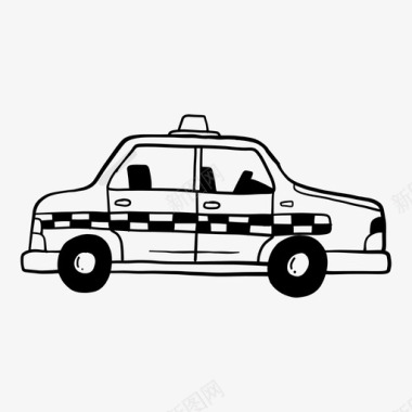 出租车汽车车辆图标图标