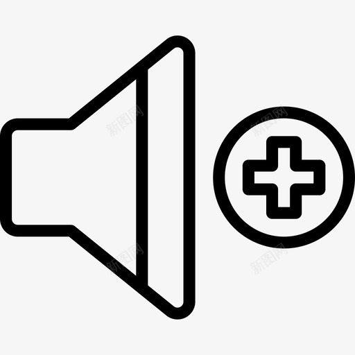 音量增大声音基本轮廓收藏图标svg_新图网 https://ixintu.com 基本轮廓收藏 声音 音量增大