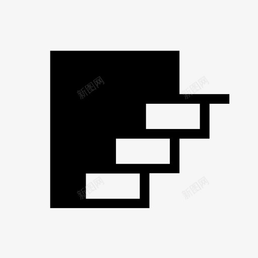 楼梯房屋图标svg_新图网 https://ixintu.com 房屋 标牌导航立体风格 楼梯 设计