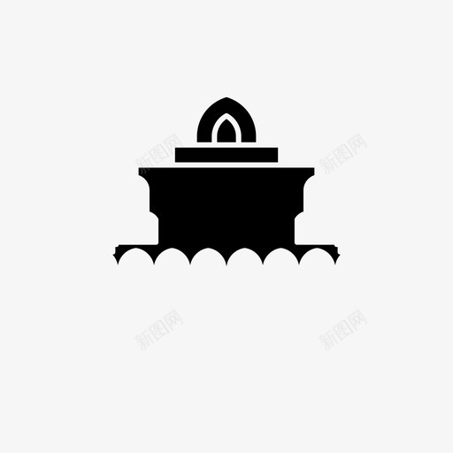 宫殿拱门建筑图标svg_新图网 https://ixintu.com 伊斯兰 图案 宫殿 建筑 拱门