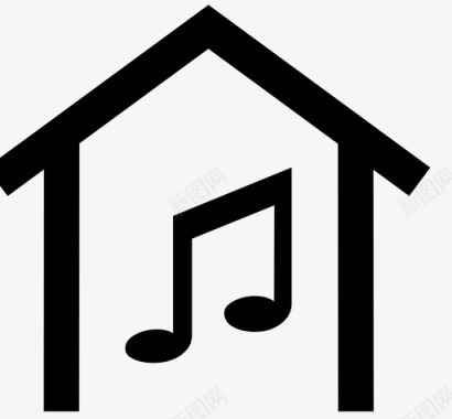 家庭音乐公寓家图标图标