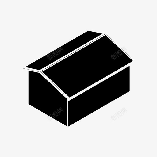 盐箱建筑盖图标svg_新图网 https://ixintu.com 屋顶 屋顶类型 建筑 房子 盐箱 盖