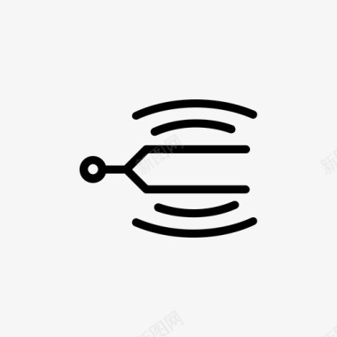 干草叉声音调音图标图标