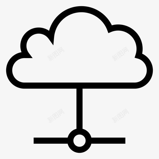 云存储数据网络图标svg_新图网 https://ixintu.com 云存储 云计算线图标 共享 天气 数据 网络