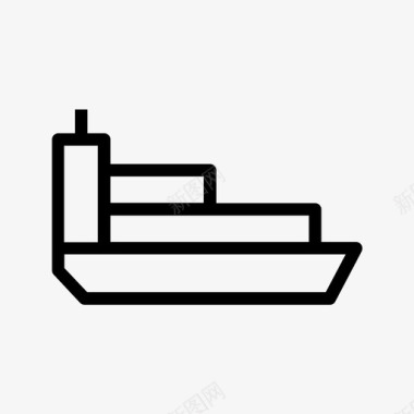货船集装箱海运图标图标