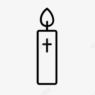 蜡烛洗礼复活节图标图标