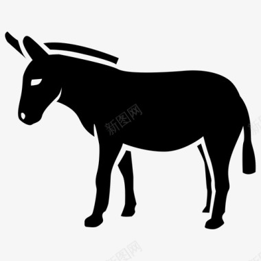 驴子民主党农场图标图标