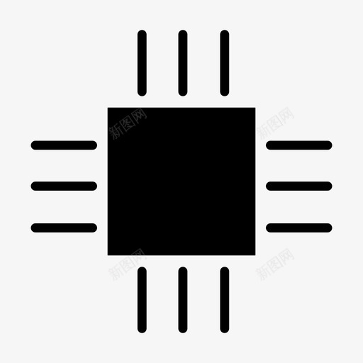 微芯片控制it图标svg_新图网 https://ixintu.com it 微芯片 技术 控制 电子