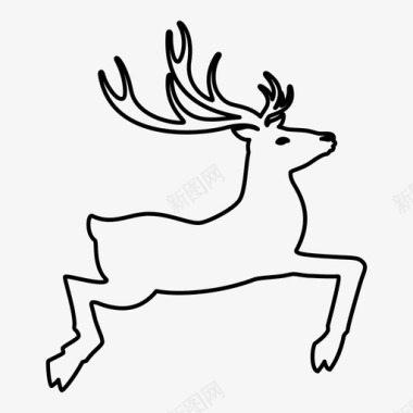 鹿动物自然图标图标