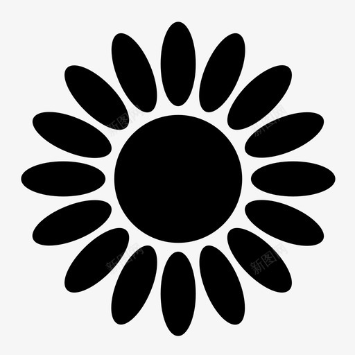 太阳花形状图标svg_新图网 https://ixintu.com 太阳 形状 花
