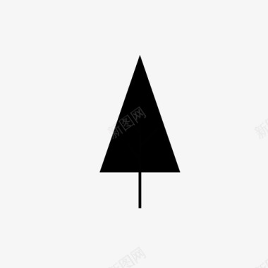 树三角形树线图标图标