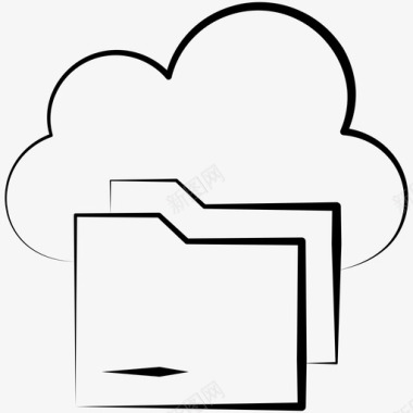 云存储文件夹在线存储图标图标