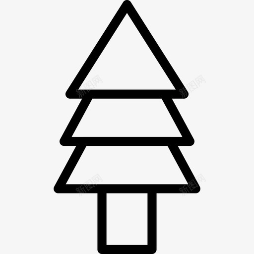 圣诞树形状圣诞节轮廓图标svg_新图网 https://ixintu.com 圣诞树 圣诞节轮廓 形状