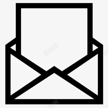 打开信封信件邮寄图标图标
