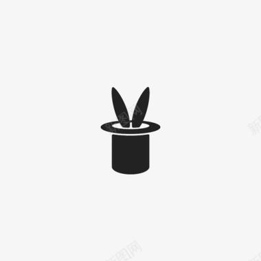 马戏团的帽子兔子图标图标