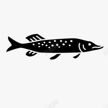 梭鱼鱼钓鱼图标图标
