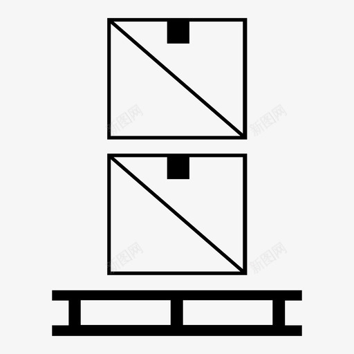仓库箱子货物图标svg_新图网 https://ixintu.com 仓库 托盘 箱子 装运 货架 货物