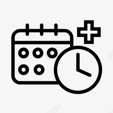 医院预约预约日期和时间图标图标