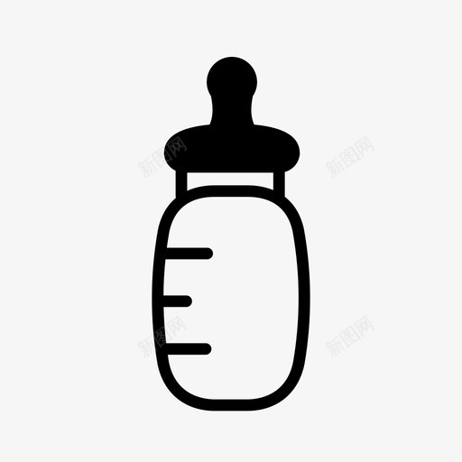 营养婴儿奶瓶图标svg_新图网 https://ixintu.com 儿童 奶瓶 婴儿 牛奶 营养