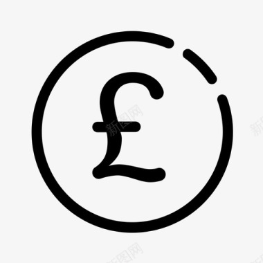 英镑银行货币符号图标图标