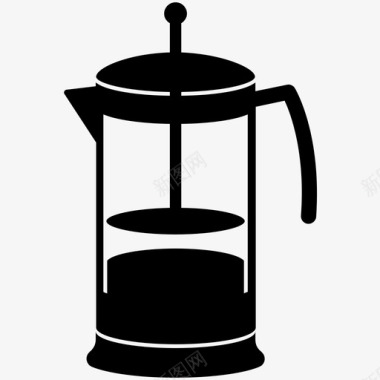 法式出版社早餐咖啡图标图标