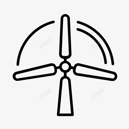 风力涡轮机环境绿色能源图标svg_新图网 https://ixintu.com 可再生能源 可持续发展 环境 绿色能源 风力涡轮机