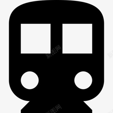 列车公共交通材料单色图标图标