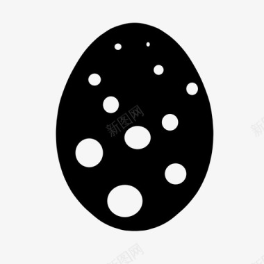 斑点蛋复活节复活节彩蛋图标图标