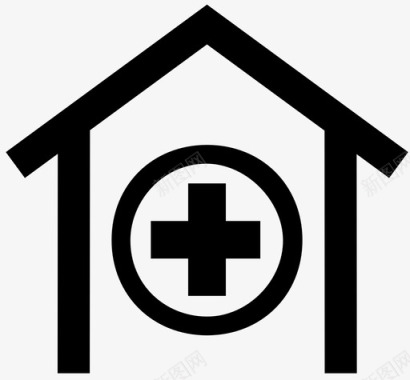房屋急救公寓住宅图标图标