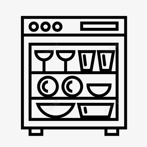 洗碗机家用电器电子产品图标svg_新图网 https://ixintu.com 家用电器 洗碗机 电子产品