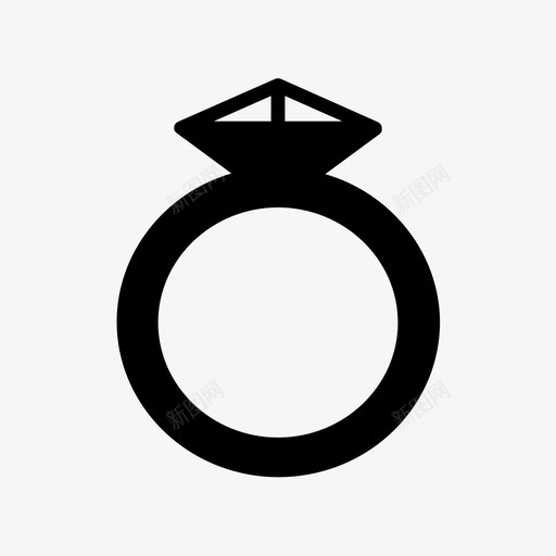 钻戒订婚珠宝图标svg_新图网 https://ixintu.com 杂v字形 珠宝 订婚 钻戒