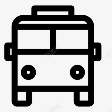 公共汽车学校旅游图标图标