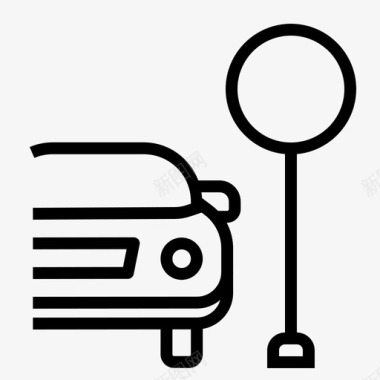 停车场车位汽车服务图标图标