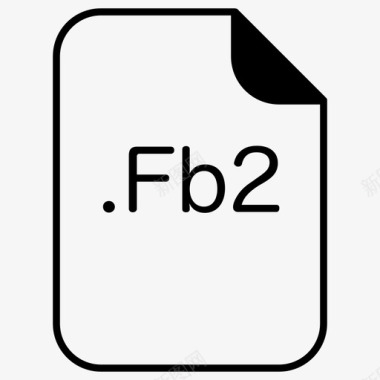 fb2文档扩展名图标图标