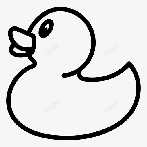 鸭动物浴鸭图标svg_新图网 https://ixintu.com 儿童 动物 杂线 橡胶鸭 浴鸭 玩具鸭 鸭