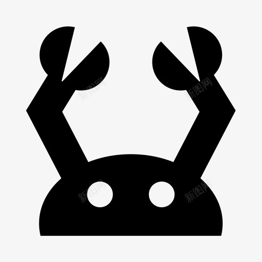 螃蟹动物爪子图标svg_新图网 https://ixintu.com 动物 动物材料雕文 海鲜 爪子 螃蟹