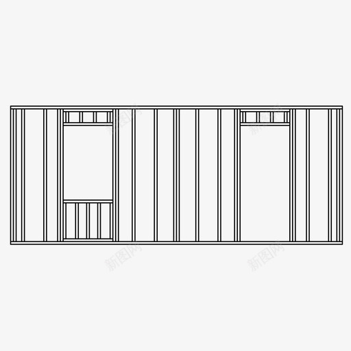 框架建筑木工图标svg_新图网 https://ixintu.com 墙壁基础 建筑 木工 框架