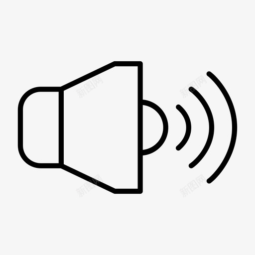 音频扬声器扩音器开图标svg_新图网 https://ixintu.com 开 扩音器 音量 音频扬声器