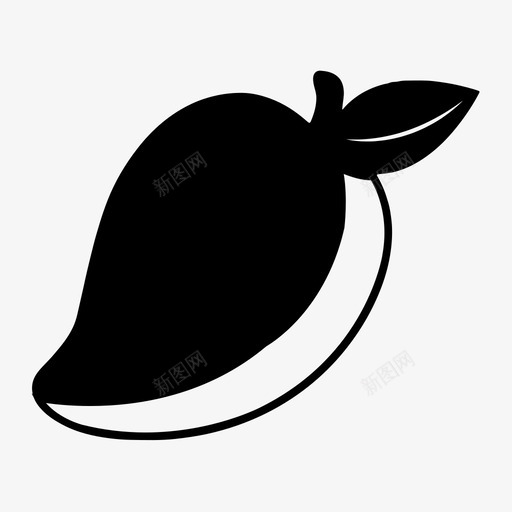 芒果食物水果图标svg_新图网 https://ixintu.com 多汁 水果 热带 芒果 食物