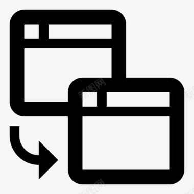 新窗口浏览器目标空白图标图标